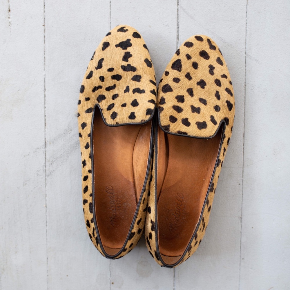 Calf hair leather loafers